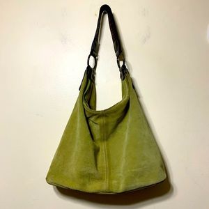 Mauricio Taiuti green suede shoulder bag